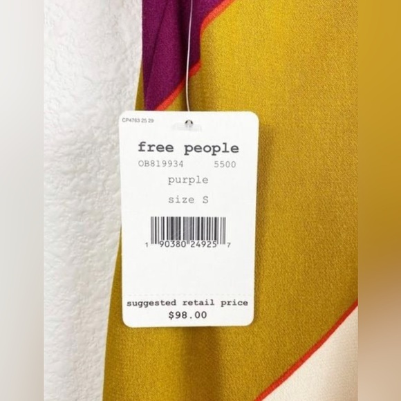 NWT Free People Beat of my Heart Tunic in Purple - Picture 4 of 4